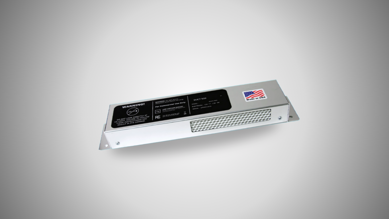 CASPR 200 compact disinfection unit on gray background