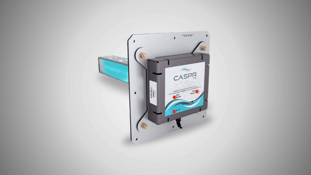 CASPR Home PRO residential HVAC unit on gray background