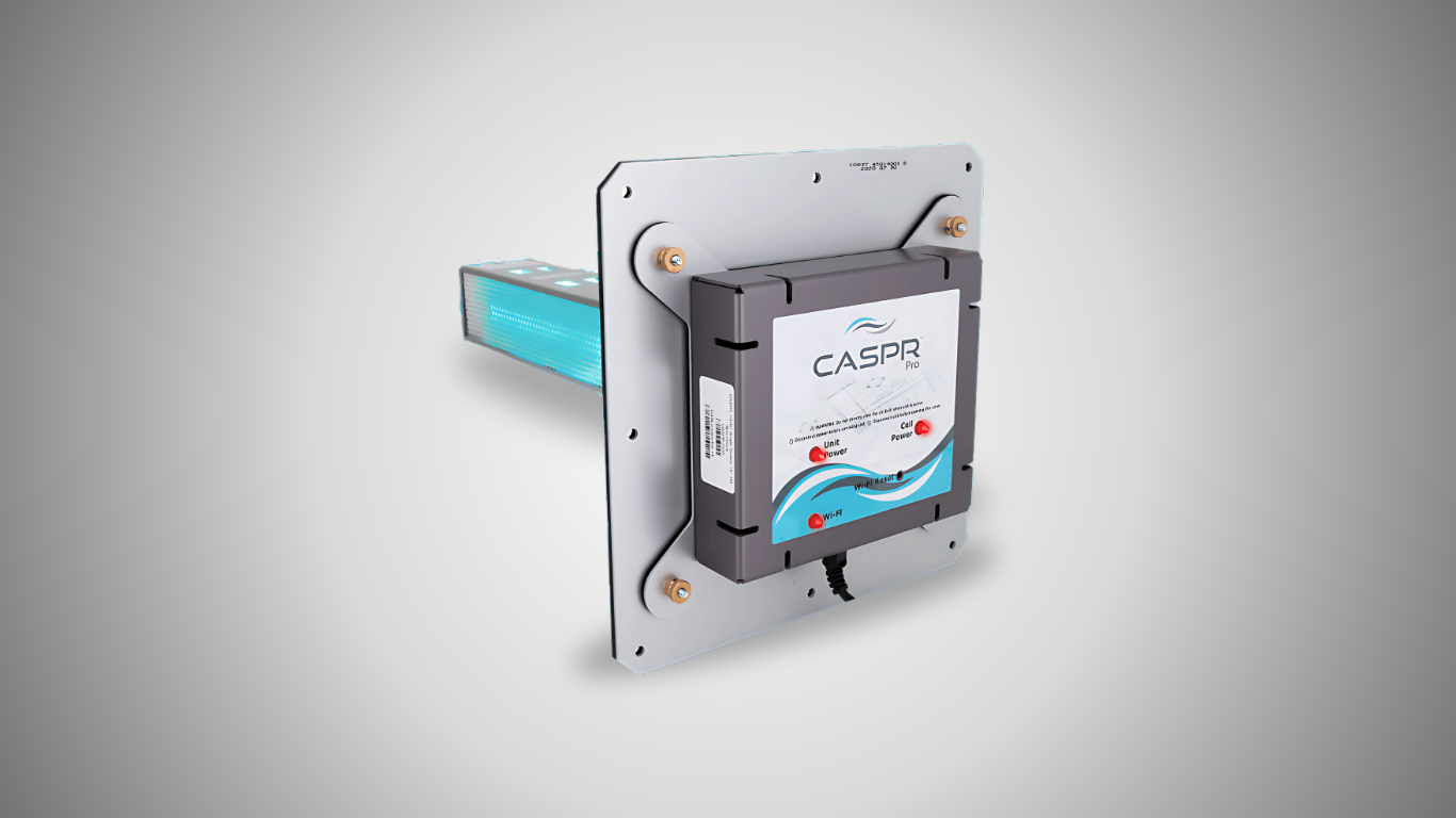 CASPR Home PRO residential HVAC unit on gray background
